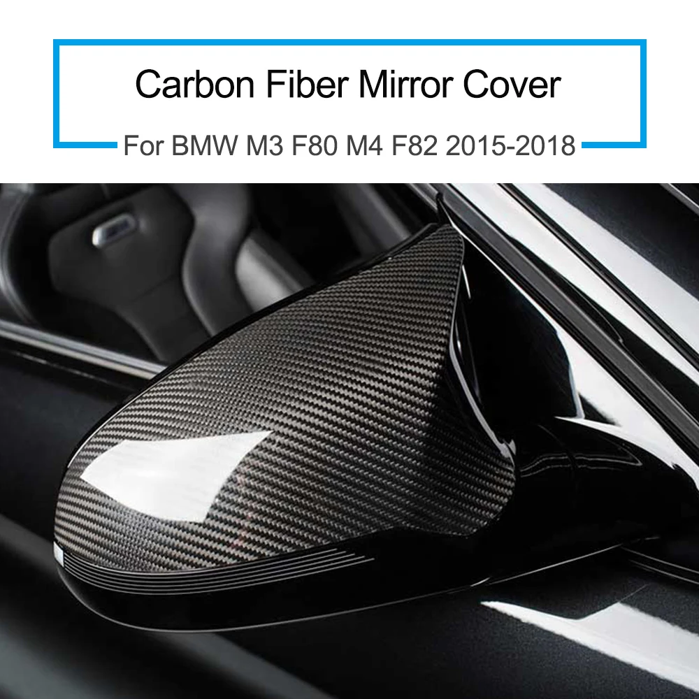 

For BMW M3 F80 M4 F82 2015-2018 Carbon Fiber Mirror Cover,1 Pair Side Mirror Covers Caps Protective