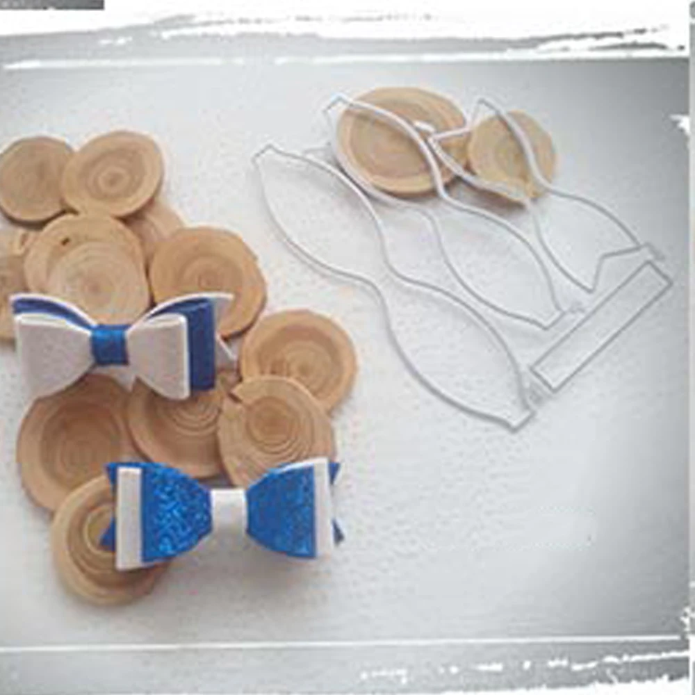 

Beautiful cutting die bow template DIY scrapbook metal cutting die paper card process embossing folder template-2931