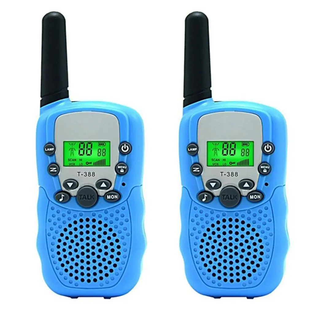

Children walkie talkie toy adjustable volume levels VOX function LCD backlit display walkie talkie 2 pcs