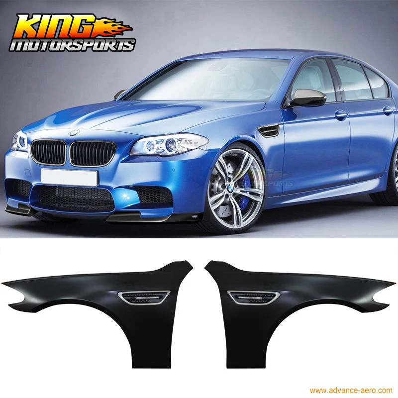 Подходит для 2011-2016 BMW F10 5 серии M5 металлические крылья + хромированное боковое