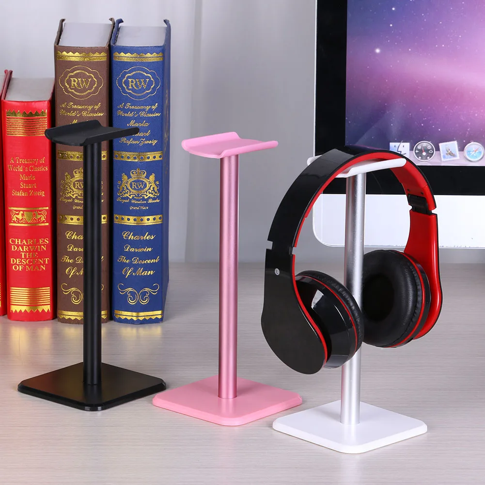 Soporte Universal de aluminio para auriculares, soporte de escritorio para exhibición de audífonos, colgador de x 25mm