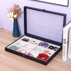 New Jewelry Box Necklace Box Ring Box Earring Box Jewelry Storage Box Wooden Jewelry Tray Storage Display Case Watch Organizer
