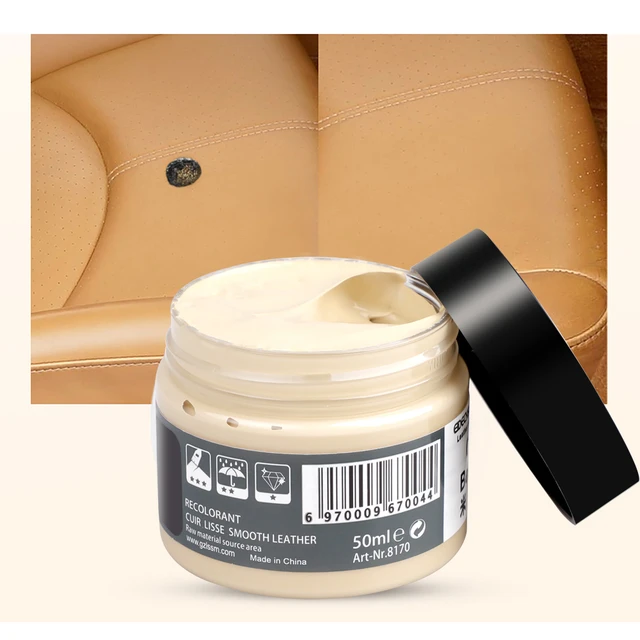 Leather Assist Kit Riparazione Pelle Auto – Toppa Adesiva Per Sedili E Strappi – Include Colla