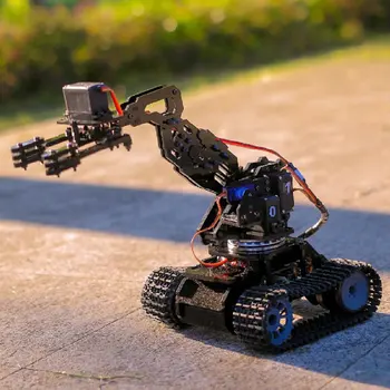 

App Control With Robot Arm Programmable Automatic Obstacle Avoidance Open Source Code Tracked Vehicle Robot X-mas Gifts For Kids