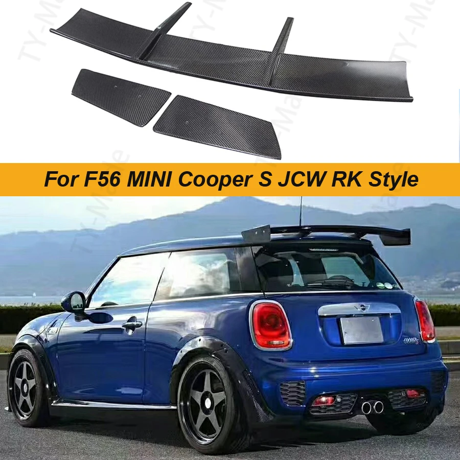 Mini F56 Posteriore Tetto Ala Labbro Racing Body Kit Spoiler In Fibra Di Carbonio Trim Tuning Part Body Kit Per Mini F56 Cooper S Jcw Rk Style