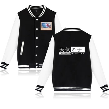 

Weathering With You Print Baseball Jacket Men/Women Winter Fashion Casual Popular Comfortable Kpop Jacket Coat Hot Sale