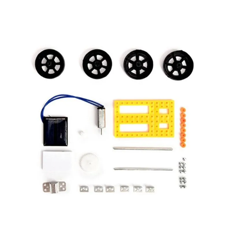 Solar Car DIY Assemble Toy Set Solar Powered Car Kit Educational Science For Kid DIY ABS Kit Child Early Educational Gift