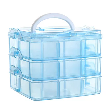 

Make Up Case 3 Layers Fashion Cosmetic Jewelry Box Holder Makeup Brush Holder Office Sundries Make Up Container Boxes