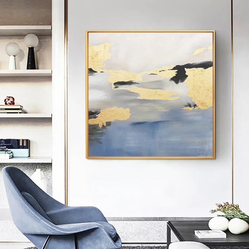 

Handmade Decorative Painting The Living Room Modern Minimalist Restaurant Light Luxury Triple Bedroom Hand-painted Oil Painting