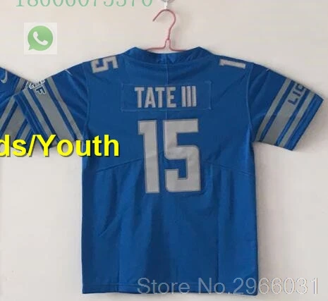 Детройт А++ качественная детская одежда 9 Matthew Stafford 15 Golden Tate 20 Barry Sanders Frank Ragnow 1 Kerryon jonson 0 jersey - Цвет: for kids youth