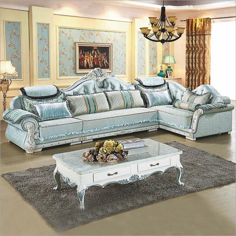 living room furniture modern fabric sofa European sectional set a1263 | Мебель