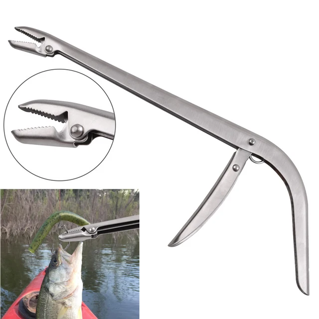Stainless Steel double-sided Teeth Unhooking Device Fish Clamp Clip Hook  Remover Pliers Fishing Hook Tackle Decoupling Device - AliExpress