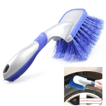 

Detailing Vehicle Tire Rim Cleaning Scrubber Manual Tool Auto PVC Wheel Brush Effective Hanging Handle Car Washing Soft Bristles