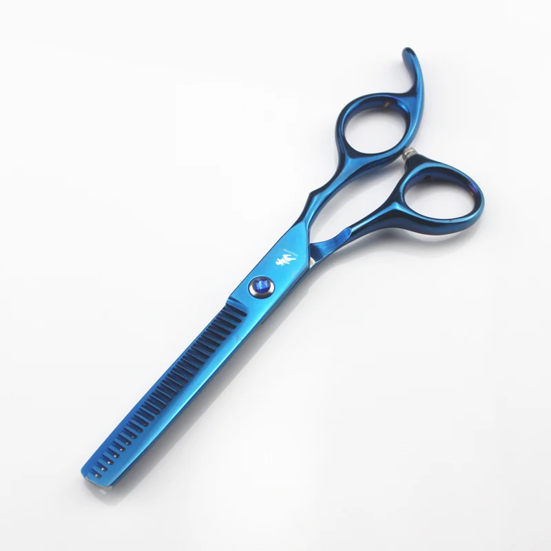 6.0inch professional scissors dog pet grooming polishing tool animal hair Cutting Scissors and Double tail curved scissors