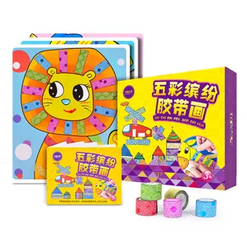 

Kids Paste Painting Set Children Handmade DIY Colored Tape Stickers G99C