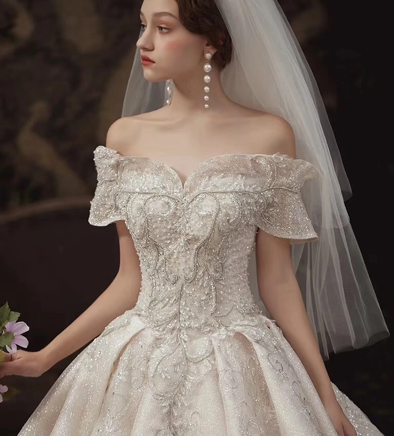 BacklakeGirls Vestido Novia Boho Элегантное свадебное платье сексуальное с вырезом лодочкой и открытыми плечами женское платье для свадьбы Novias реальные фотографии