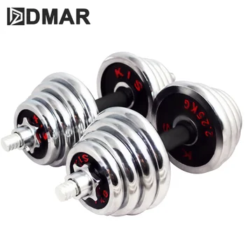 

DMAR 10kg Electroplate Dumbbells Set Weights For Fitness Weightlifting Crossfit quipment Barbell Gym Muscle Strength Exercise