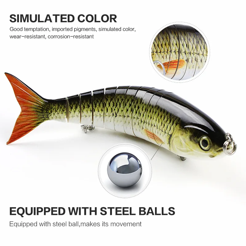 

Big 23.5cm Sinking Wobblers Fishing Lures Jointed Crankbait Swimbait 4 Segment Hard Artificial Bait For Fishing Tackle Lure