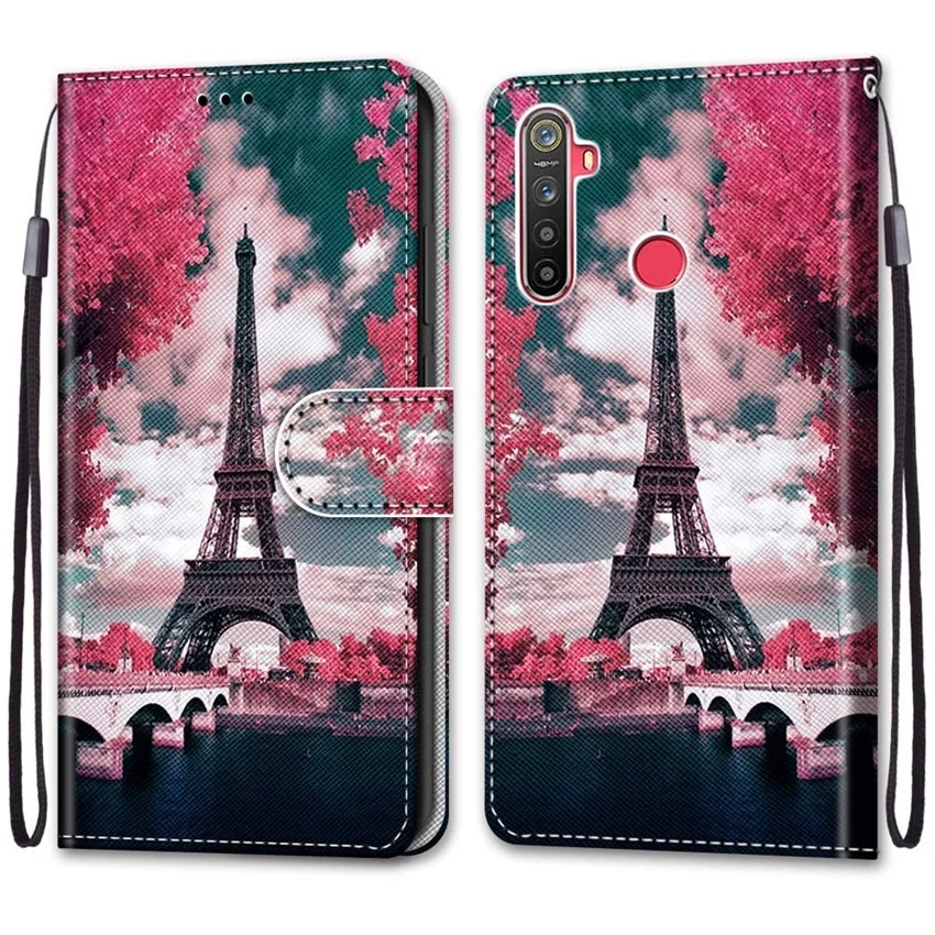 Realme 5,5s,5i,C3,C3i,6i,Narzo10,10A,20A #A08粉花铁塔桥 -1.jpg_.webp