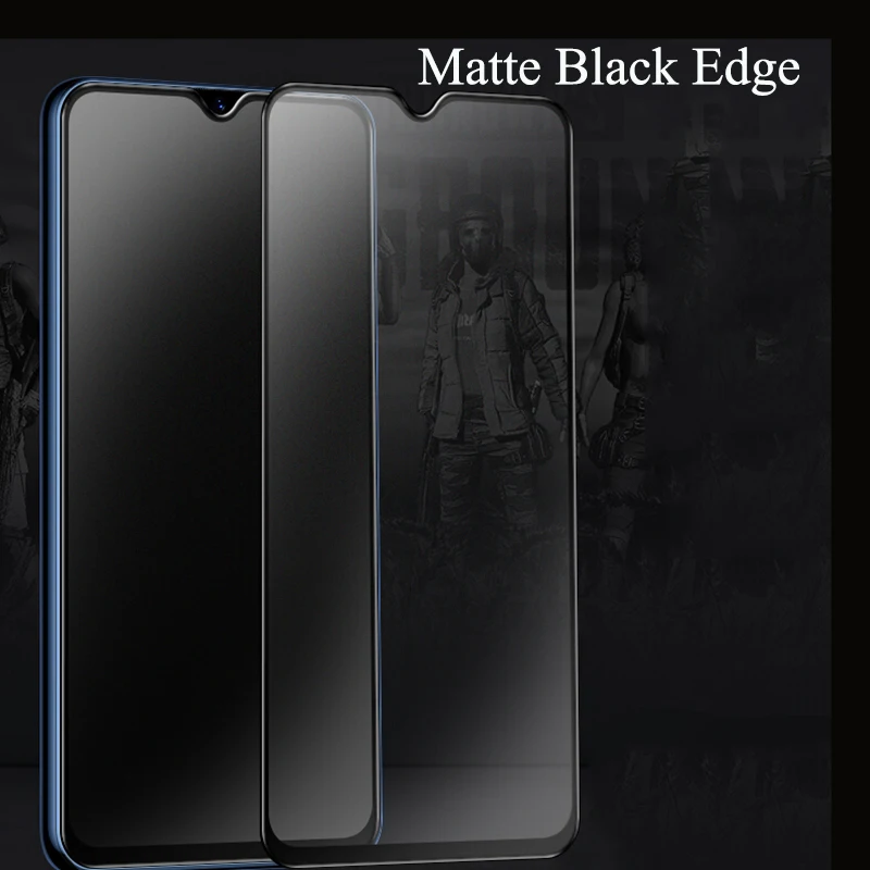 Matte Black Edge Закаленное стекло для Oneplus 7 7 T, Защитное стекло для экрана, матовое, матовое, против синего излучения, для One Plus 7 7 T, Oneplus 7 T, защитная пленка - Цвет: Matte Black Edge