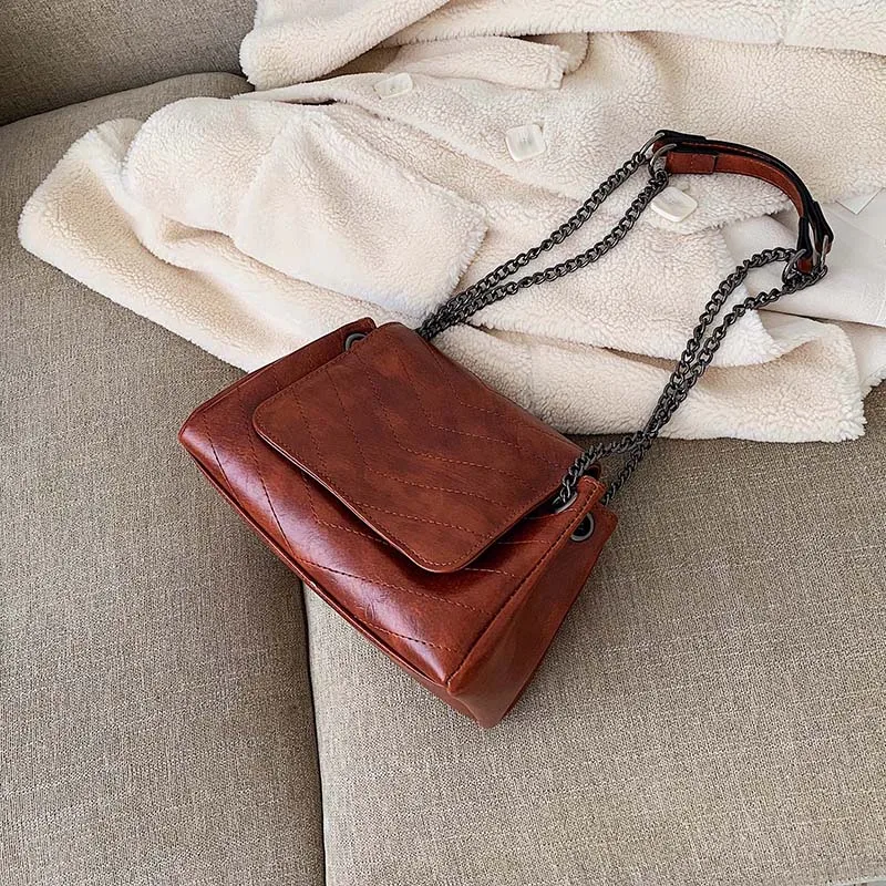 

Fashion Simple Chains Women Shoulder Bags Designer Messenger Bag Luxury Pu Leather Crossbdoy Bag Ladies Large Capacity Totes