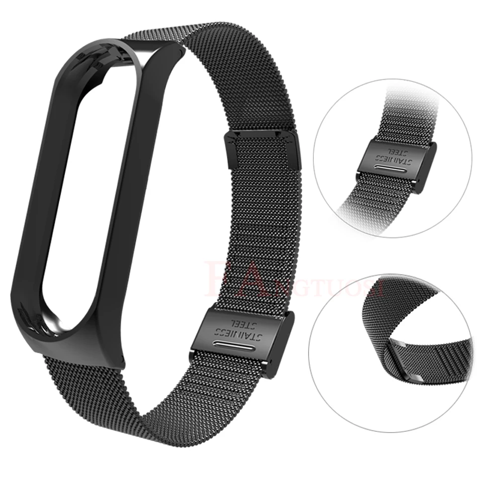 FANGTUOSI для Xiaomi mi Band 4 3 ремешок металлический магнитный браслет ремешок mi Band 4 3 Безвинтовой сменный ремешок из нержавеющей стали