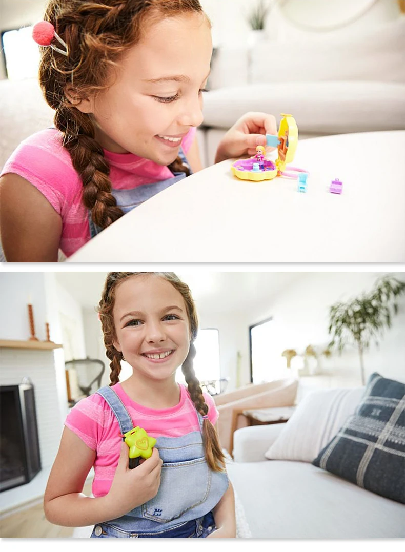 Polly Pocket Rockin' Science детские игрушки крошечные карманные места коллекция забавная тема мини милая кукла игрушка с красивой коробкой FRY29 подарок