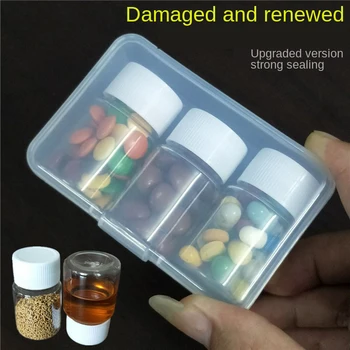 

Organizer Container For Tablets Travel Pill Box Sealed Moisture-proof Waterproof Medicine Box Pill Case Pill Splitter Portable