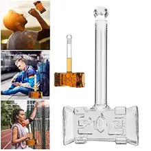 

Wine Bottle Creative Hammer Shaped Glass Clear Hip Flask for Bar