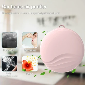 

Mini Portable Car Air Purifier Wearable Necklace 5V 250mA USB Air Cleaner Negative Lon Generator Low Noise Air Freshener