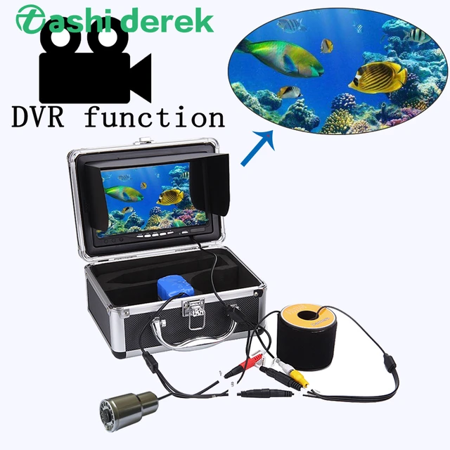 30m Cable Fish Finder Underwater Fishing Camera 7 Inch 1000TVL Waterproof  Video Underwater Camera 12 PCS White LED Lights - AliExpress