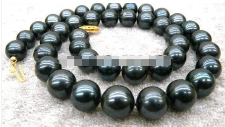1096 9-10mm Black Tahitian Cultured Pearl Necklace 18'' | Украшения и аксессуары
