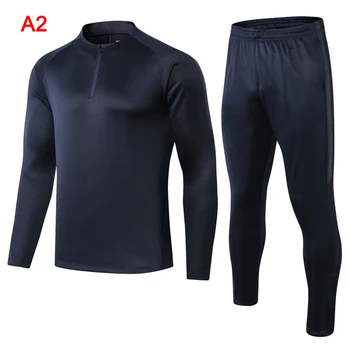 

France Men Training Soccer Sports T-shirt Long Sleeve Sets Jersey Jacket Tracksuit Sets Football Costumes Windproof Cycling Kid