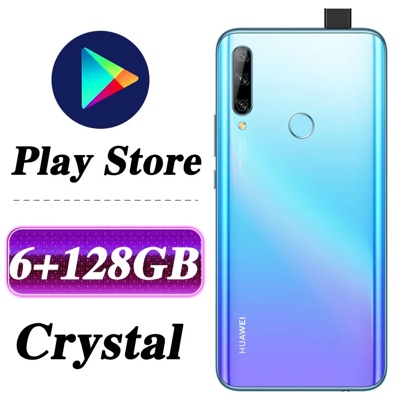 6G 128G crystal HuaWei Enjoy 10 plus мобильный телефон 6,59 ''Kirin 710F Восьмиядерный Android 9,0 16 МП Авто всплывающая камера разблокировка отпечатков пальцев Google play - Цвет: 6G 128G crystal