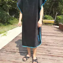 Очень большой толстый банный халат Oufan, мягкое впитывающее полотенце из хлопка, пляжное полотенце для взрослых Huanyi с капюшоном, банное полотенце 110 см