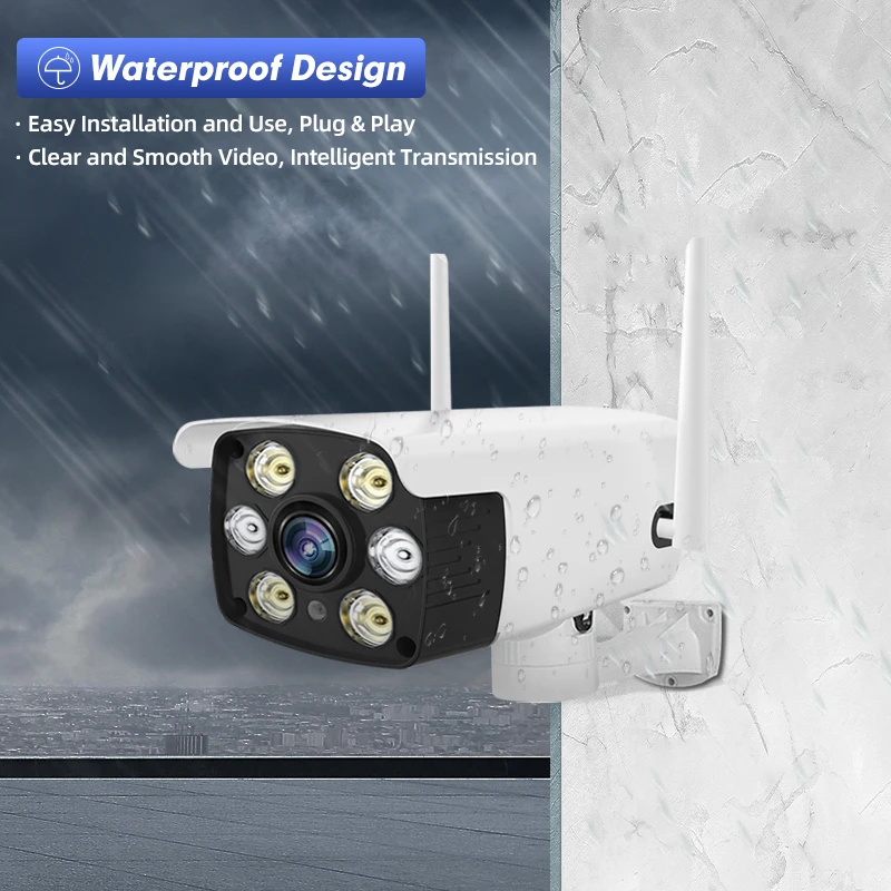 Двойная антенна Водонепроницаемая наружная умная дверная камера управление