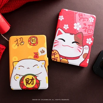 

Red Lucky Cat Magnet PU Flip Cover for Amazon Kindle Paperwhite 1 2 3 4 2018 2019 449 558 Case 6 inch Ebook Tablet Case