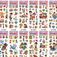 Новые 12 листов/партия Популярные собачьи лапы патруль аниме наклейки Райдер патрули 3d Виниловые наклейки на стену для детской комнаты украшения мультфильм