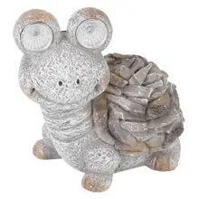 Miniaturas Открытый солнечной энергии фигурка декоративный светильник черепаха из смолы орнамент для сада газон украшения сада