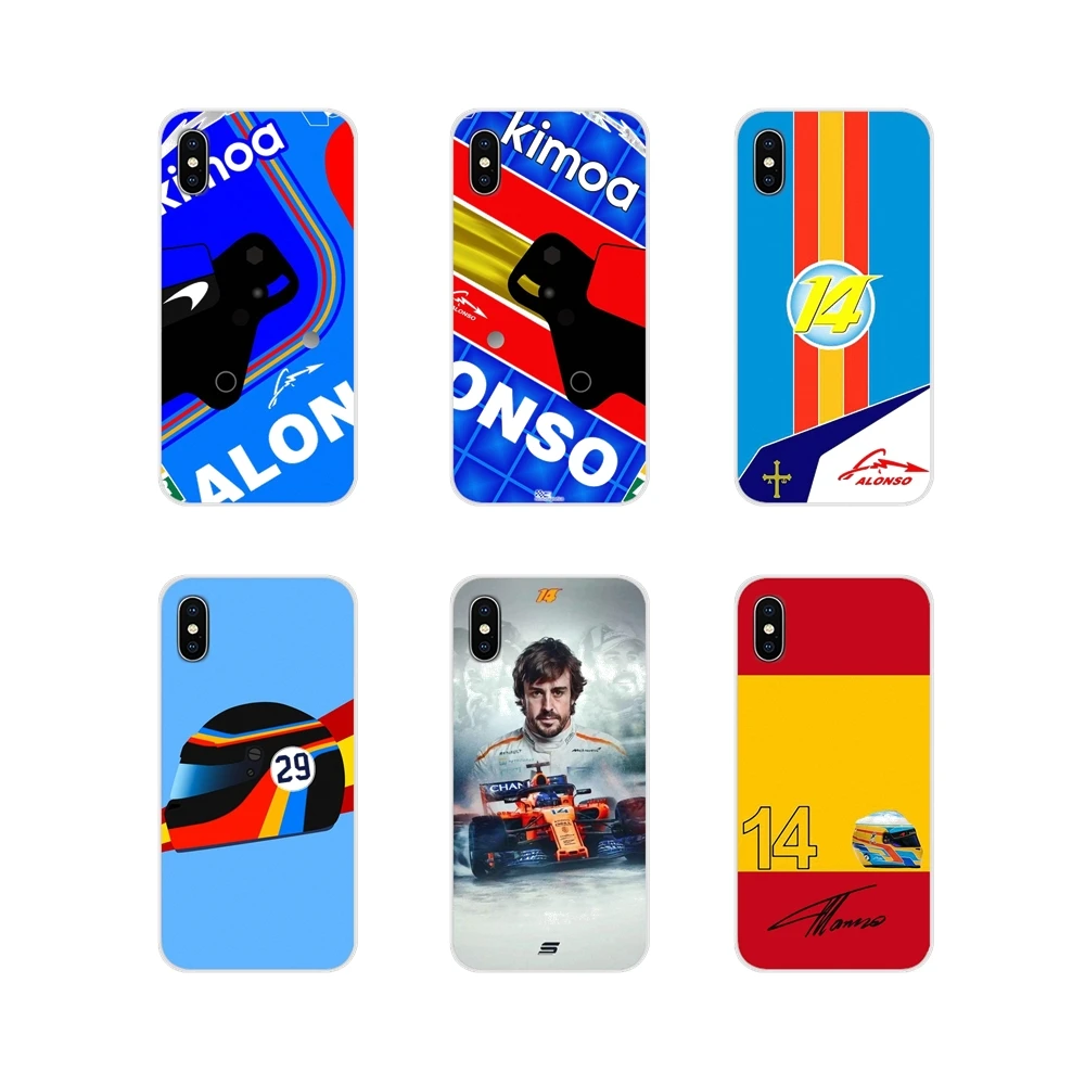 Fernando Alonso racing Transparent Soft Shell Cover For Samsung Galaxy S3 S4 S5 Mini S6 S7 Edge S8 S9 S10 Lite Plus Note 4 5 8 9 | Мобильные
