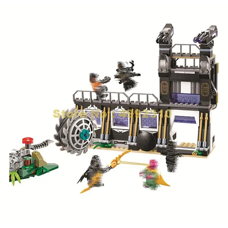 

10838 446pcs super heroes corvus glaive thresher attack 5 figures building block 76103 Bricks Toy