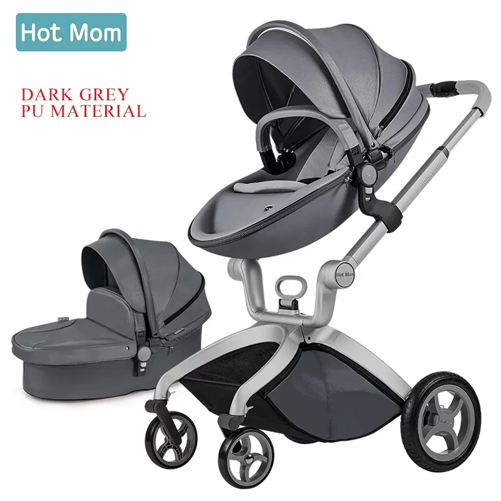 Детская коляска 3 в 1, популярная туристическая система для мамы, коляска с люлькой в, складная коляска для новорожденных - Цвет: Dark Grey