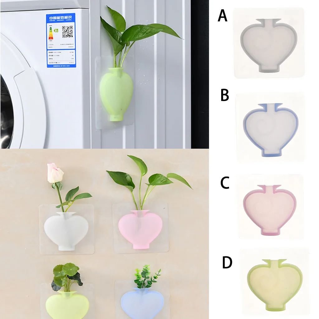 Магнит на холодильник, сувенирная силиконовая ваза, Настенная подвесная ваза, Маленькая ваза, силиконовые декоративные наклейки Magnesy Na Lodowke