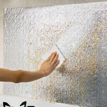 

2M/3M/5M Kitchen Wall Sticker Aluminum Foil Waterproof Removable Self Adhesive Oil Proof Wallpaper Wall Sticker