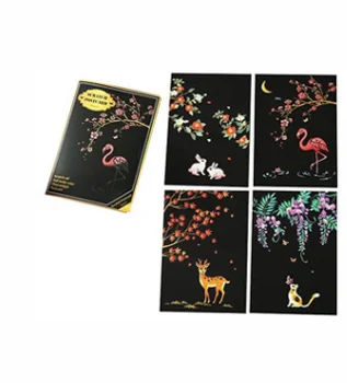 

4Pcs/set Magic Colorful Drawing Board Paper Education Toys Painting Painting Scraping Children Kids learning Doodle Scratch Toys