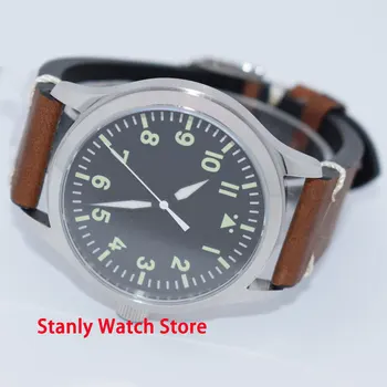 

Corgeut 42mm Black Sterile Dial Sapphire Glass Green Marks Luminous Miyota 8215 Automatic Movement Men's Wristwatch