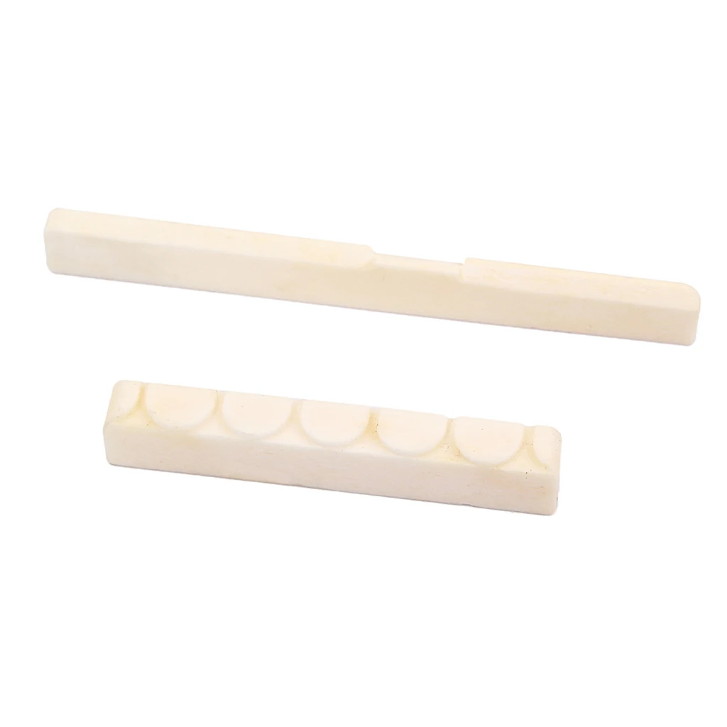 1 Set Guitar Bone Bridge Saddle Blank&Nut for Classical Guitar Parts Accessories
