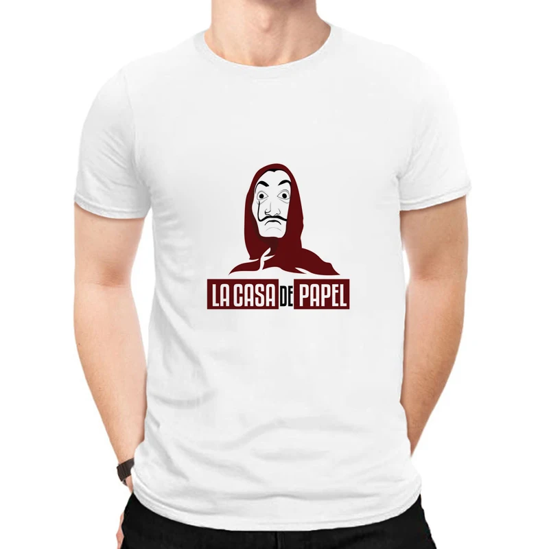 

Lus Los T shirt Men Funny Design La Casa De Papel T Shirts Money Heist Tees TV Series Short Sleeve House of Paper