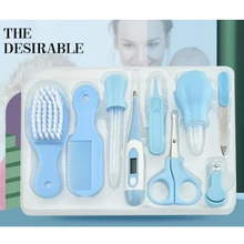 9 шт. комплект для ухода за ребенком расческа ножницы для ногтей клипер для новорожденных детей медицинские приборы термометр Безопасный Набор для новорожденных