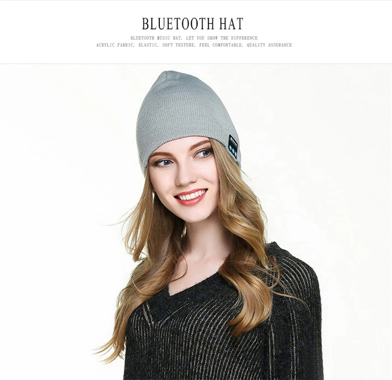 Stereo Music Bluetooth Warm Cap Headphone Speaker Sport Music Hat Smart Headset Wireless Bluetooth 5 0 for Xiaomi Huawei Iphone